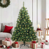 Vidaxl kunstkerstboom met 150 led met standaard groen 150 cm pe en pvc