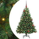 Vidaxl kunstkerstboom met 150 led met standaard groen 150 cm pe en pvc