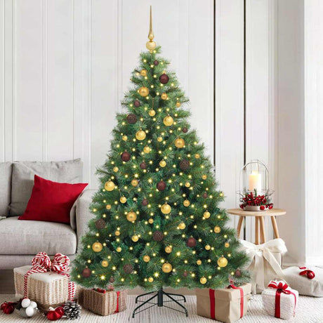 Vidaxl kunstkerstboom met 300 led met standaard groen 180 cm pe en pvc