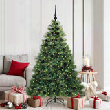Vidaxl kunstkerstboom met 300 led met standaard groen 180 cm pe en pvc