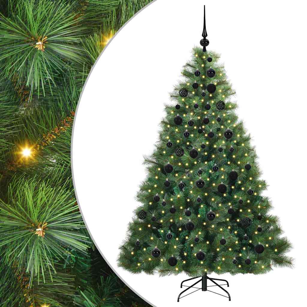 Vidaxl kunstkerstboom met 300 led met standaard groen 180 cm pe en pvc