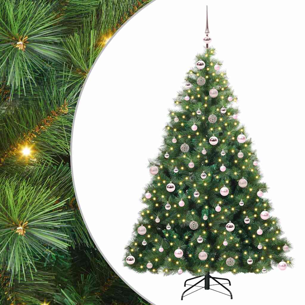 Vidaxl kunstkerstboom met 300 led met standaard groen 180 cm pe en pvc