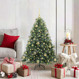 Vidaxl kunstkerstboom met 150 led met standaard groen 120 cm pe en pvc