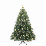 Vidaxl kunstkerstboom met 150 led met standaard groen 150 cm pe en pvc