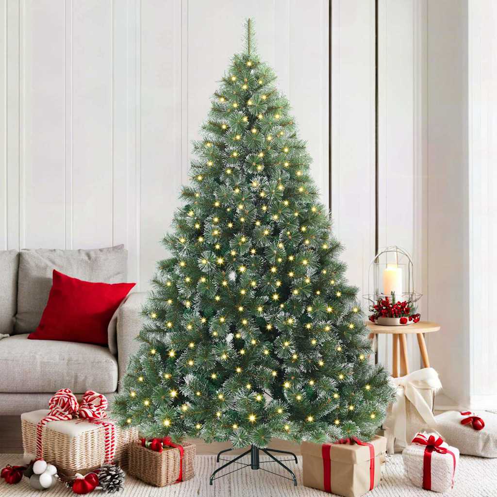 Vidaxl kunstkerstboom met 300 led met standaard groen 180 cm pe en pvc