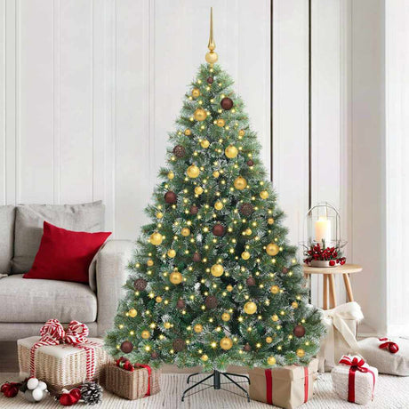 Vidaxl kunstkerstboom met 300 led met standaard groen 180 cm pe en pvc