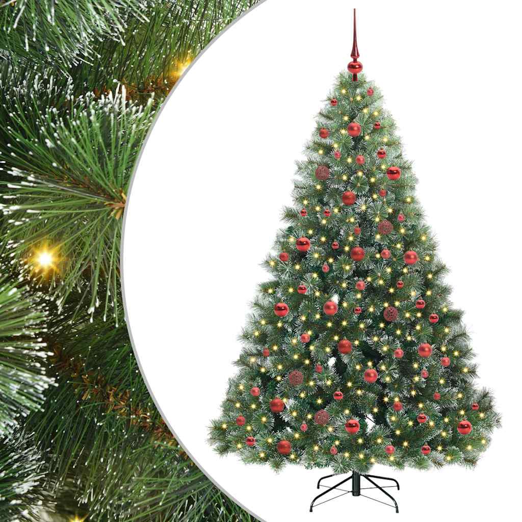 Vidaxl kunstkerstboom met 300 led met standaard groen 180 cm pe en pvc