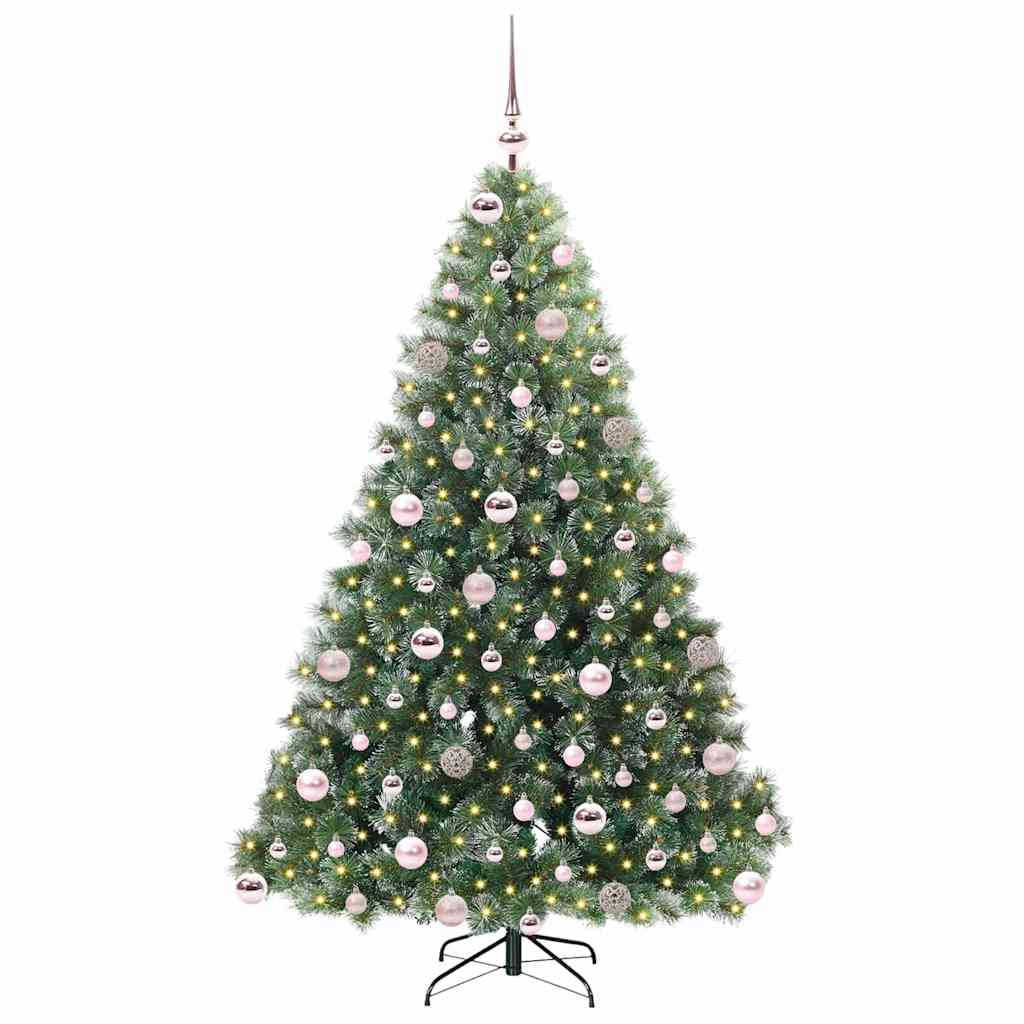 Vidaxl kunstkerstboom met 300 led met standaard groen 180 cm pe en pvc