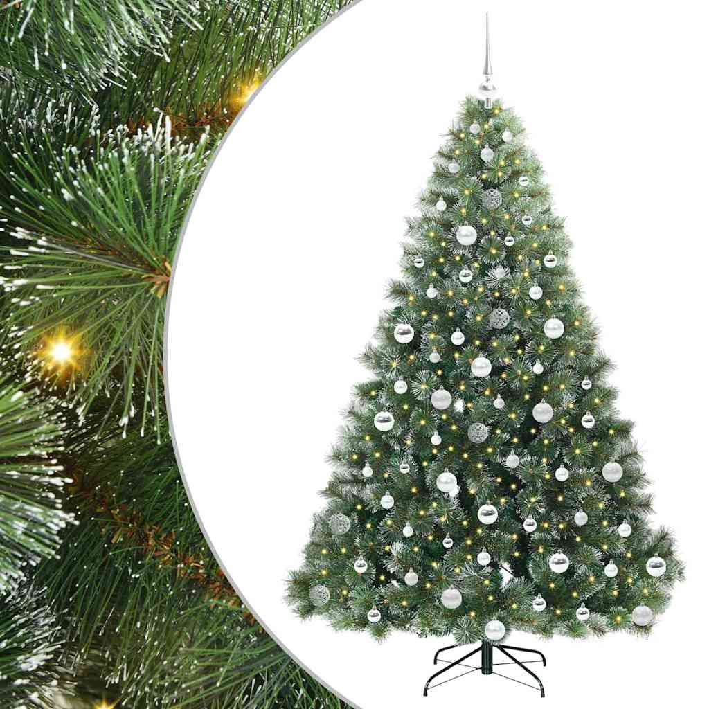 Vidaxl kunstkerstboom met 300 led met standaard groen 180 cm pe en pvc