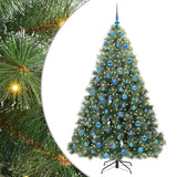 Vidaxl kunstkerstboom met 300 led met standaard groen 180 cm pe en pvc
