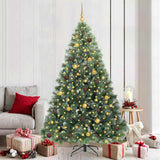 Vidaxl kunstkerstboom met 300 led met standaard groen 210 cm pe en pvc