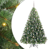 Vidaxl kunstkerstboom met 300 led met standaard groen 210 cm pe en pvc
