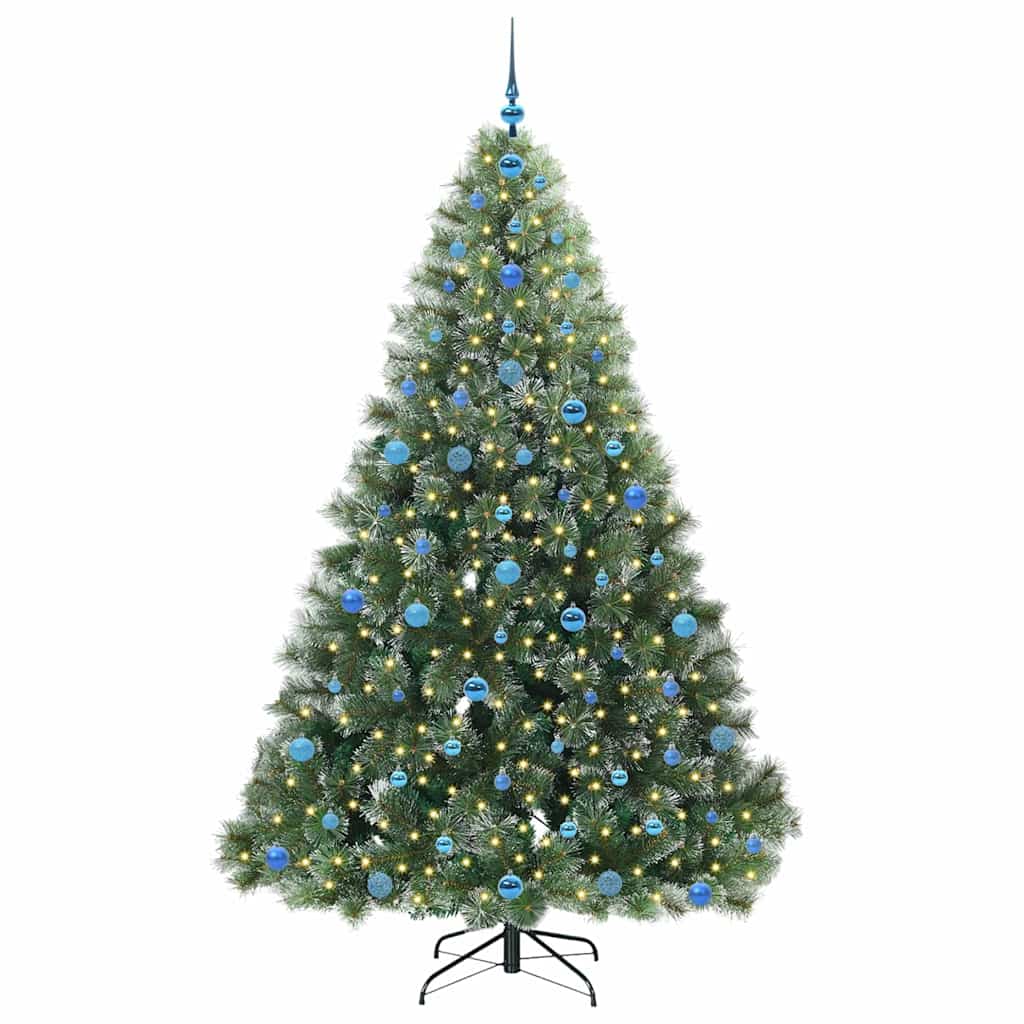 Vidaxl kunstkerstboom met 300 led met standaard groen 210 cm pe en pvc