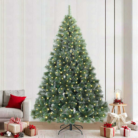 Vidaxl kunstkerstboom met 300 led met standaard groen 240 cm pe en pvc