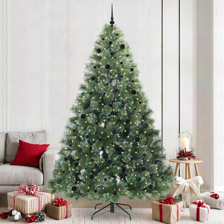 Vidaxl kunstkerstboom met 300 led met standaard groen 240 cm pe en pvc