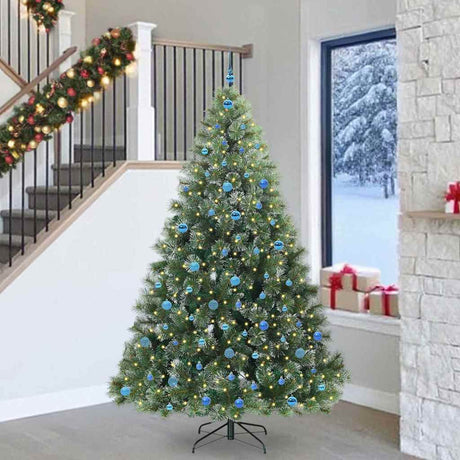 Vidaxl kunstkerstboom met 300 led met standaard groen 240 cm pe en pvc