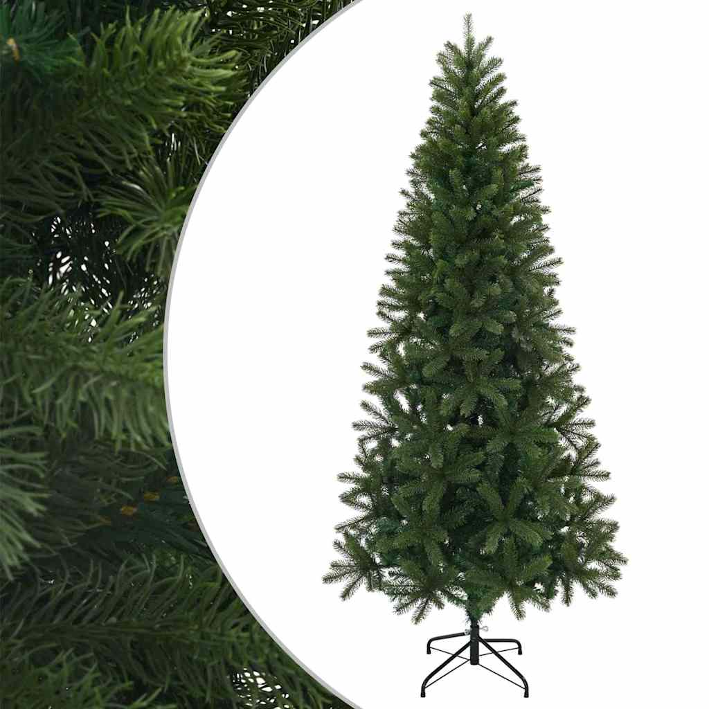Vidaxl kunstkerstboom met standaard groen 210 cm pvc, pe en staal