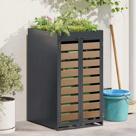 Vidaxl afvalcontaineropslag met plantenbakdak voor 240l container