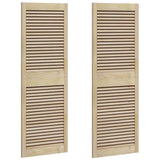 Vidaxl kastdeur 2 pcs naturel 49,5 x 2,1 x 140,5 cm massief grenenhout