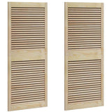 Vidaxl kastdeur 2 pcs naturel 140,5 x 2,1 x 59,5 cm massief grenenhout