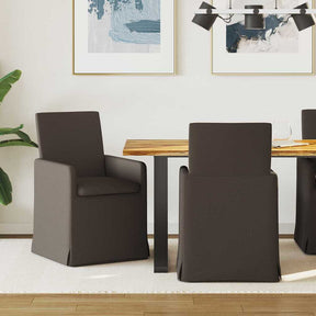 Vidaxl eettafelstoelen 2 st linnen donkergrijs 57 x 68 x 94 cm