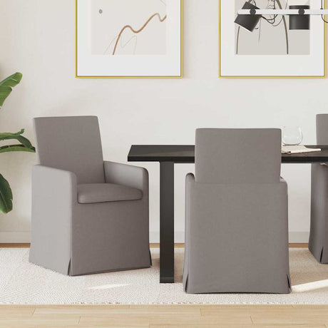 Vidaxl eettafelstoelen 2 st stof taupe 57 x 68 x 94 cm