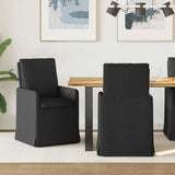 Vidaxl eettafelstoelen 2 st stof zwart 57 x 67 x 98 cm