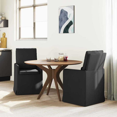 Vidaxl eettafelstoelen 2 st stof zwart 57 x 67 x 98 cm