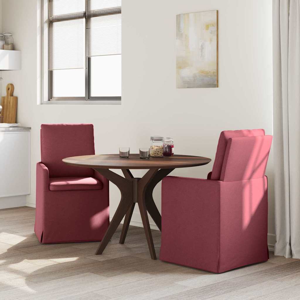 Vidaxl eettafelstoelen 2 st stof wijnrood 57 x 67 x 98 cm
