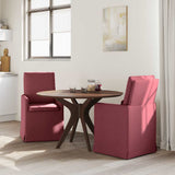 Vidaxl eettafelstoelen 2 st stof wijnrood 57 x 67 x 98 cm