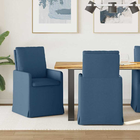 Vidaxl eettafelstoelen 2 st stof blauw 57 x 67 x 98 cm