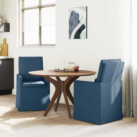 Vidaxl eettafelstoelen 2 st stof blauw 57 x 67 x 98 cm