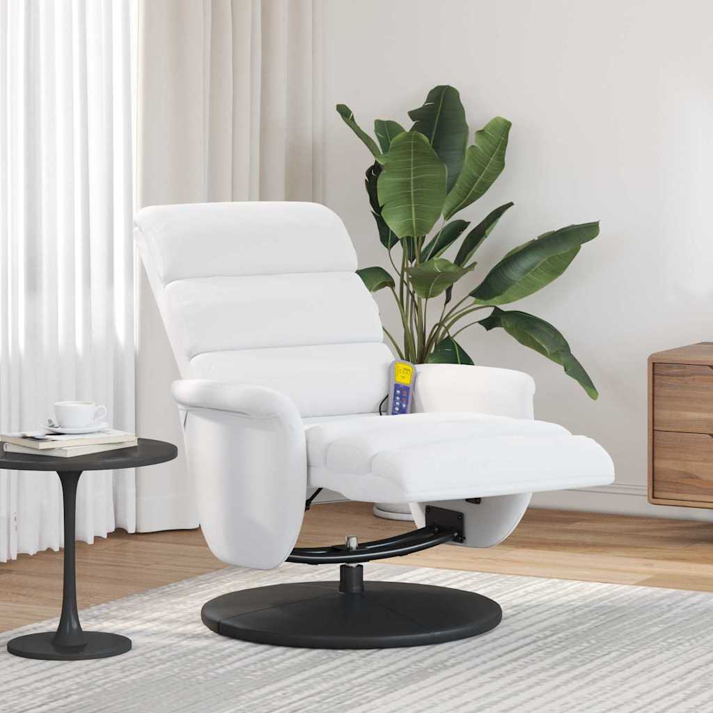 Vidaxl ligstoel wit pu