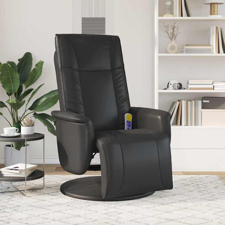 Vidaxl draaibare massagestoel zwart 71 x 90 x 105 cm nep leer