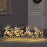 Vidaxl led rendieren met 80 led 4 pcs goud pet