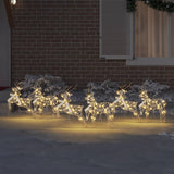 Vidaxl led rendieren met 180 led 6 pcs goud pet