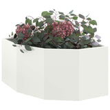 Vidaxl hoek plantbak wit 60 x 60 x 35 cm staal