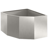 Vidaxl hoek plantbak zilver 60 x 60 x 35 cm roestvrij staal