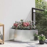 Vidaxl hoek plantbak zilver 60 x 60 x 35 cm gegalvaniseerd staal