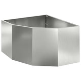 Vidaxl hoek plantbak zilver 60 x 60 x 35 cm gegalvaniseerd staal