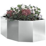 Vidaxl hoek plantbak zilver 60 x 60 x 35 cm gegalvaniseerd staal