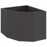 Vidaxl hoek plantbak zwart 45 x 45 x 35 cm staal