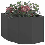 Vidaxl hoek plantbak zwart 45 x 45 x 35 cm staal