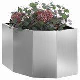 Vidaxl hoek plantbak zilver 45 x 45 x 35 cm gegalvaniseerd staal