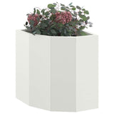 Vidaxl hoek plantbak wit 30 x 30 x 35 cm staal