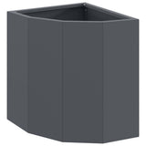 Vidaxl hoek plantbak antraciet 30 x 30 x 35 cm staal