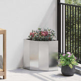 Vidaxl hoek plantbak zilver 30 x 30 x 35 cm roestvrij staal