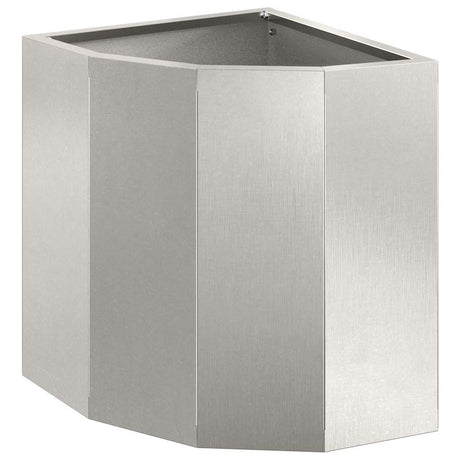 Vidaxl hoek plantbak zilver 30 x 30 x 35 cm roestvrij staal
