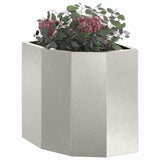 Vidaxl hoek plantbak zilver 30 x 30 x 35 cm roestvrij staal