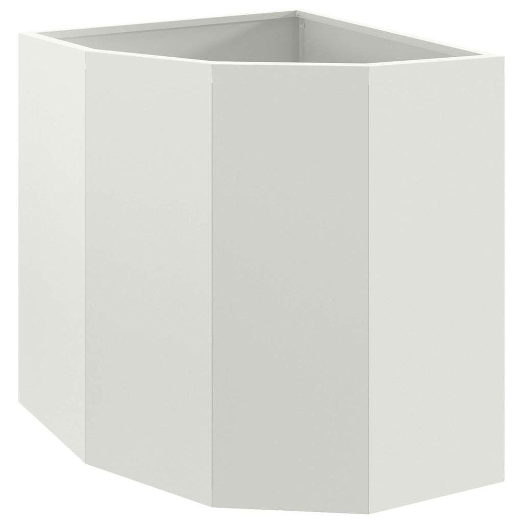 Vidaxl hoek plantbak wit 45 x 45 x 50 cm staal